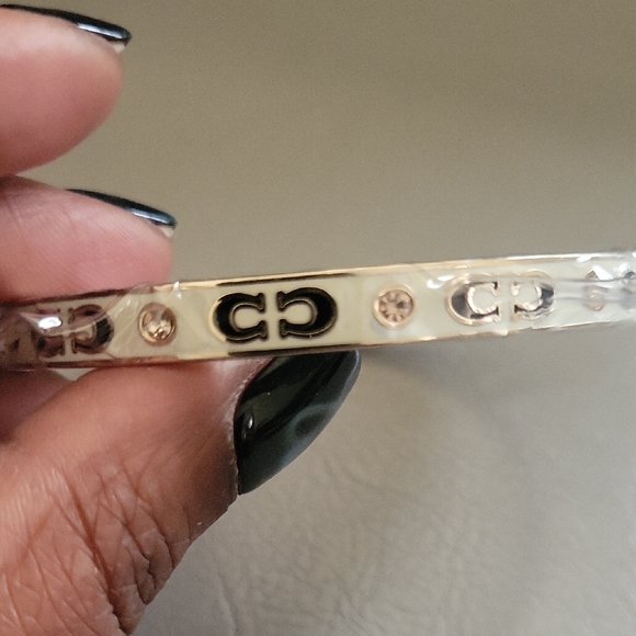 Coach Silver Bangle with Logo - Picture 1 of 3